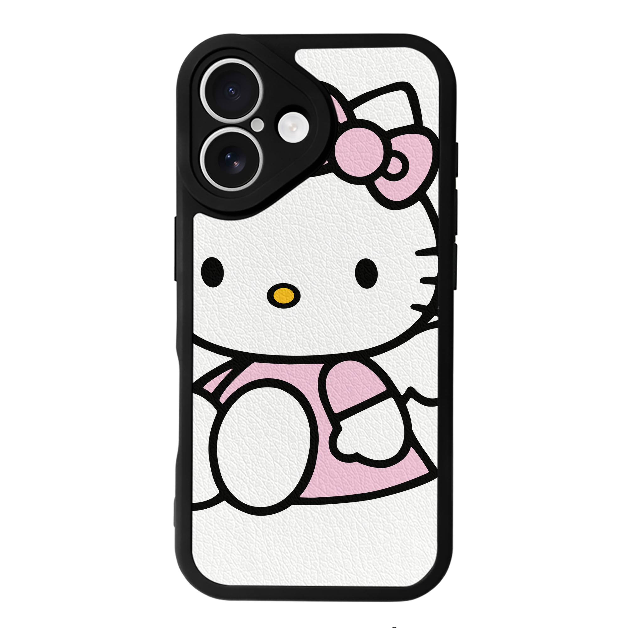 （画像用） Hello Kitty ハローキティ 【iPhone 16シリーズ対応】シリコンスマホケース（レザー調） 材質：シリコン